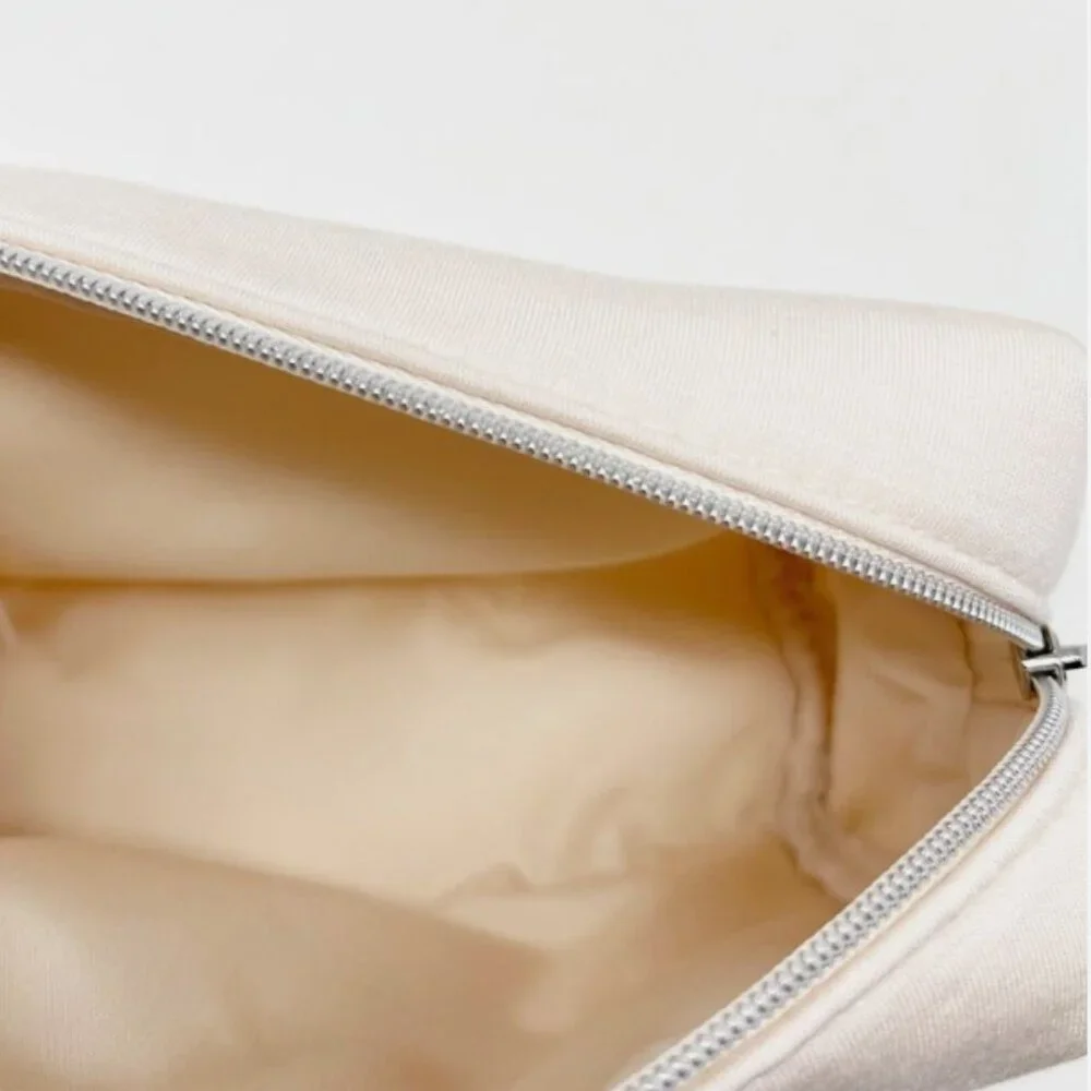 Dior Trousse Bag Makeup Travel Cosmetic Bag Soft Beige Neutral Dior Beauty New - Picture 3 of 3